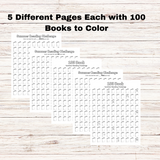 100 Book Summer Reading Challenge Charts