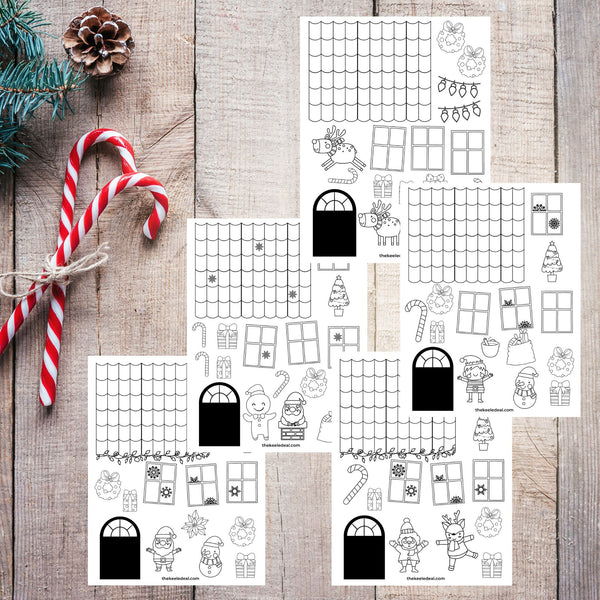 Gingerbread House Paper Bag Craft Template