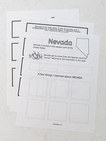 Nevada Worksheets and Unit Study