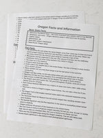 Oregon Worksheets and Unit Study