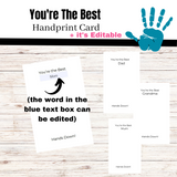 You're the Best... Handprint Card Printable
