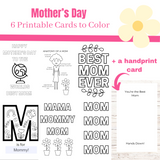 Mother's Day Printable Cards to Color