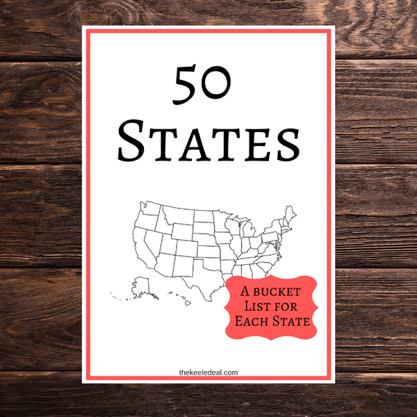 50 States - A Bucket List for each State #printable #bucketlist #travel